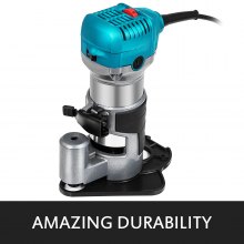 Compact Router 800W Variable Speed w/ Collets 1/4" 1 x Plunge & Offset Base