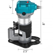 800W Max Torque Variable Speed 30,000 RPM Compact Router with Collets 1/4" & 1 x Offset Base