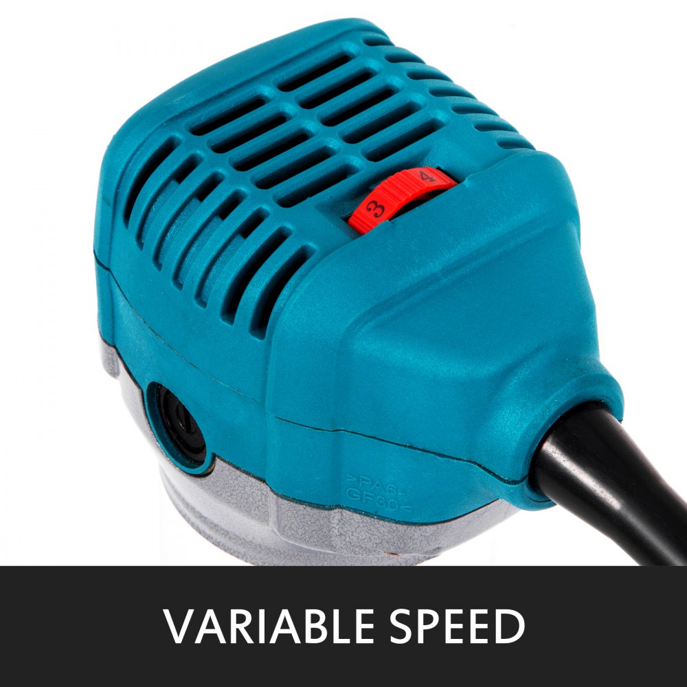 VEVOR Compact Router 1.25HP with Fixed Base and Plunge Base，Variable Speed Wood Router Kit Max Torque 30,000RPM For Woodworking and Furniture Manufacturing