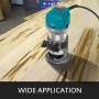 VEVOR Compact Router 1.25HP with Fixed Base and Plunge Base，Variable Speed Wood Router Kit Max Torque 30,000RPM For Woodworking and Furniture Manufacturing