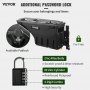 VEVOR Truck Bed Storage Box, Lockable Lid, Waterproof ABS Wheel Well Tool Box 6.6 Gal/20 L with Password Padlock, Compatible with 2015-2020 Ford F150, Passenger Side, Black