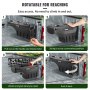 VEVOR Truck Bed Storage Box, Fits 2015-2020 Ford F150, Passenger Side, Lockable Lid, Waterproof PA6 Wheel Well Tool Box 6.6 Gal/25 L with Password Padlock, Black