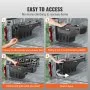 VEVOR Truck Bed Storage Box, Lockable Swing Case with Password Padlock, 6.6 Gal/25 L ABS Wheel Well Tool Box, Waterproof and Durable, Compatible with Ford F-150 2015-2021, Drivers Side