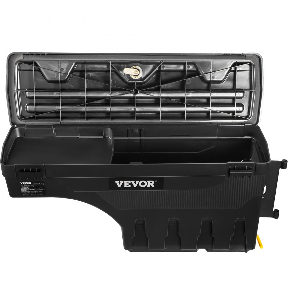 VEVOR Truck Bed Storage Box, Lockable with Password Padlock, 6.6 Gal/25 L ABS Wheel Well Tool Box, Waterproof and Durable, Compatible with Ford F-150 2015-2021, Passenger Side