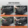 VEVOR Truck Bed Storage Box, Lockable Swing Case with Password Padlock, 6.6 Gal/25 L ABS Wheel Well Tool Box, Waterproof and Durable, Compatible with Ford Super Duty 2017-2021, Drivers Side