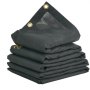 VEVOR Dump Truck Mesh Tarp, 5 x 14 ft, PVC Coated Black Heavy Duty Cover with 5.5" 18oz Double Pocket, Brass Grommets, Reinforced Double Needle Stitch Webbing Fits Manual or Electric Dump Truck System