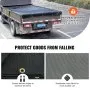 VEVOR Dump Truck Mesh Tarp, 7 x 22 ft, PVC Coated Black Heavy Duty Cover with 5.5" 18oz Double Pocket, Brass Grommets, Reinforced Double Needle Stitch Webbing Fits Manual or Electric Dump Truck System