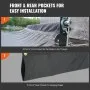 VEVOR Dump Truck Mesh Tarp, 7 x 22 ft, PVC Coated Black Heavy Duty Cover with 5.5" 18oz Double Pocket, Brass Grommets, Reinforced Double Needle Stitch Webbing Fits Manual or Electric Dump Truck System