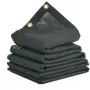 VEVOR Dump Truck Mesh Tarp, 7 x 22 ft, PVC Coated Black Heavy Duty Cover with 5.5" 18oz Double Pocket, Brass Grommets, Reinforced Double Needle Stitch Webbing Fits Manual or Electric Dump Truck System