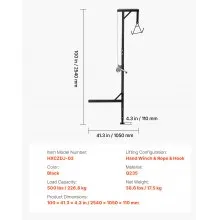 VEVOR Truck Hitch Game Hoist 226.8 kg Hunting Deer Hoist with 2-inch Receiver