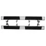 VEVOR running boards with black step pads and mounting brackets for vehicles on a white background.