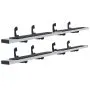 VEVOR running boards with black and silver design, featuring non-slip steps and multiple mounting brackets.