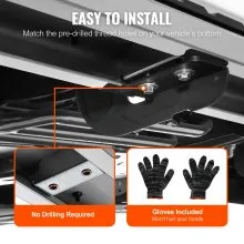 VEVOR Running Boards, 6" Step Bars Compatible with 2007-2018 Chevy Silverado/GMC Sierra 1500 Crew Cab/2019 2500HD 3500HD 1500 LD, 201 Stainless Steel Side Steps Nerf Bars, 500LBS Capacity, 2 Piece