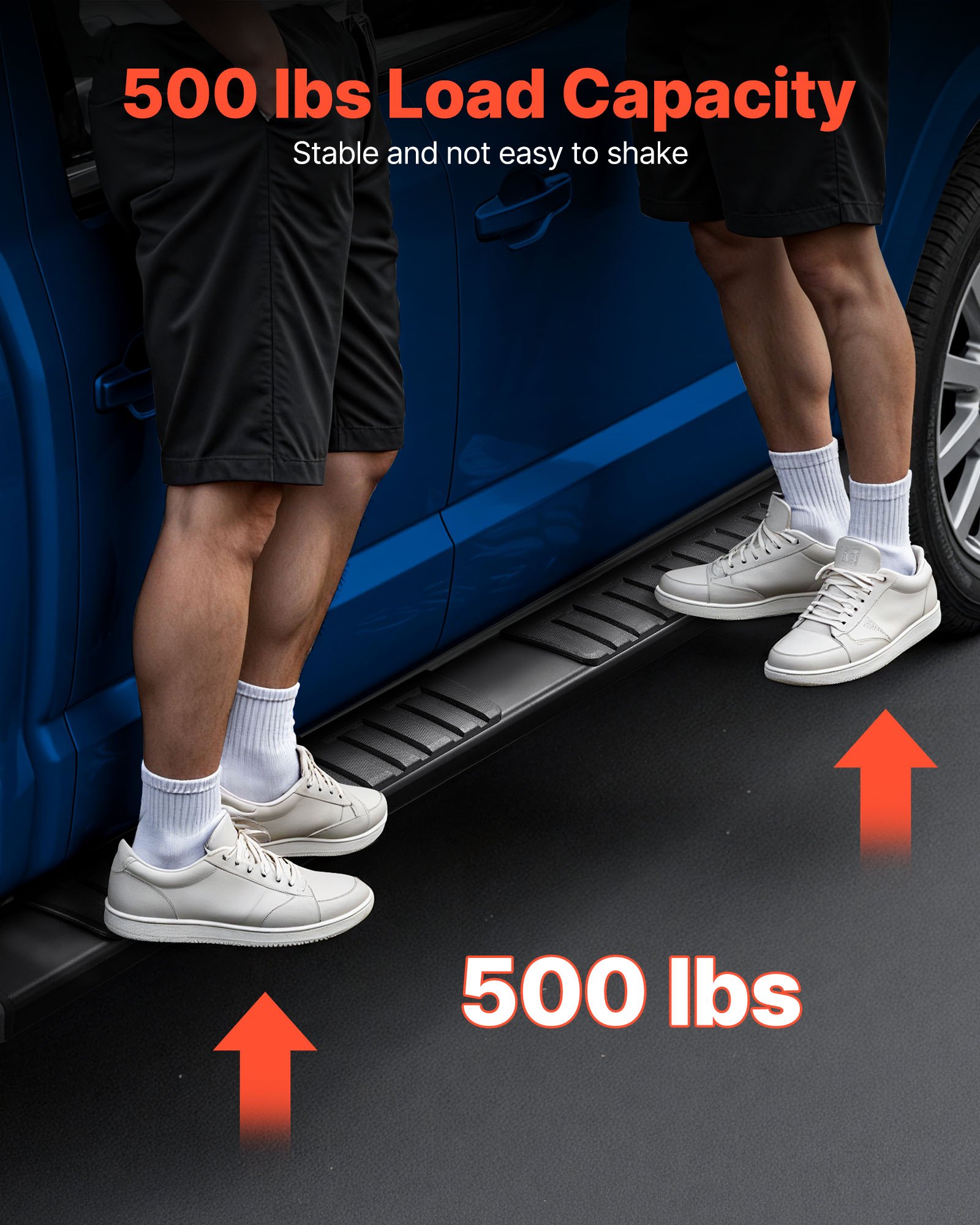 VEVOR Running Boards, 6 Inches Side Steps Compatible with 2009-2018 Dodge Ram 1500 Crew Cab, 2010-2025 Dodge Ram 2500 3500 Crew Cab(Not Fit 2019-2025 Ram 1500 New Body), Black Textured Aluminum Alloy Nerf Bars, 500 lbs Load Capacity