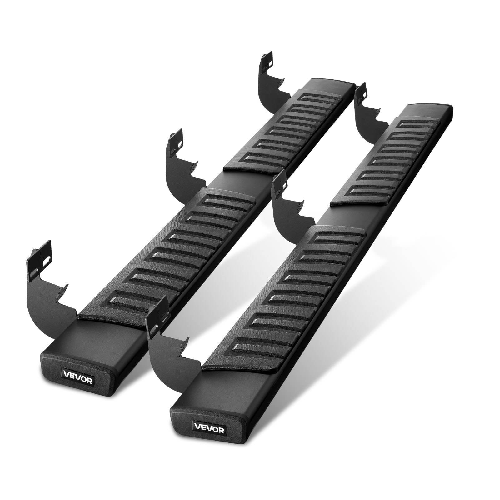 VEVOR Running Boards, 6 Inches Side Steps Compatible with 2009-2018 Dodge Ram 1500 Crew Cab, 2010-2025 Dodge Ram 2500 3500 Crew Cab(Not Fit 2019-2025 Ram 1500 New Body), Black Textured Aluminum Alloy Nerf Bars, 500 lbs Load Capacity