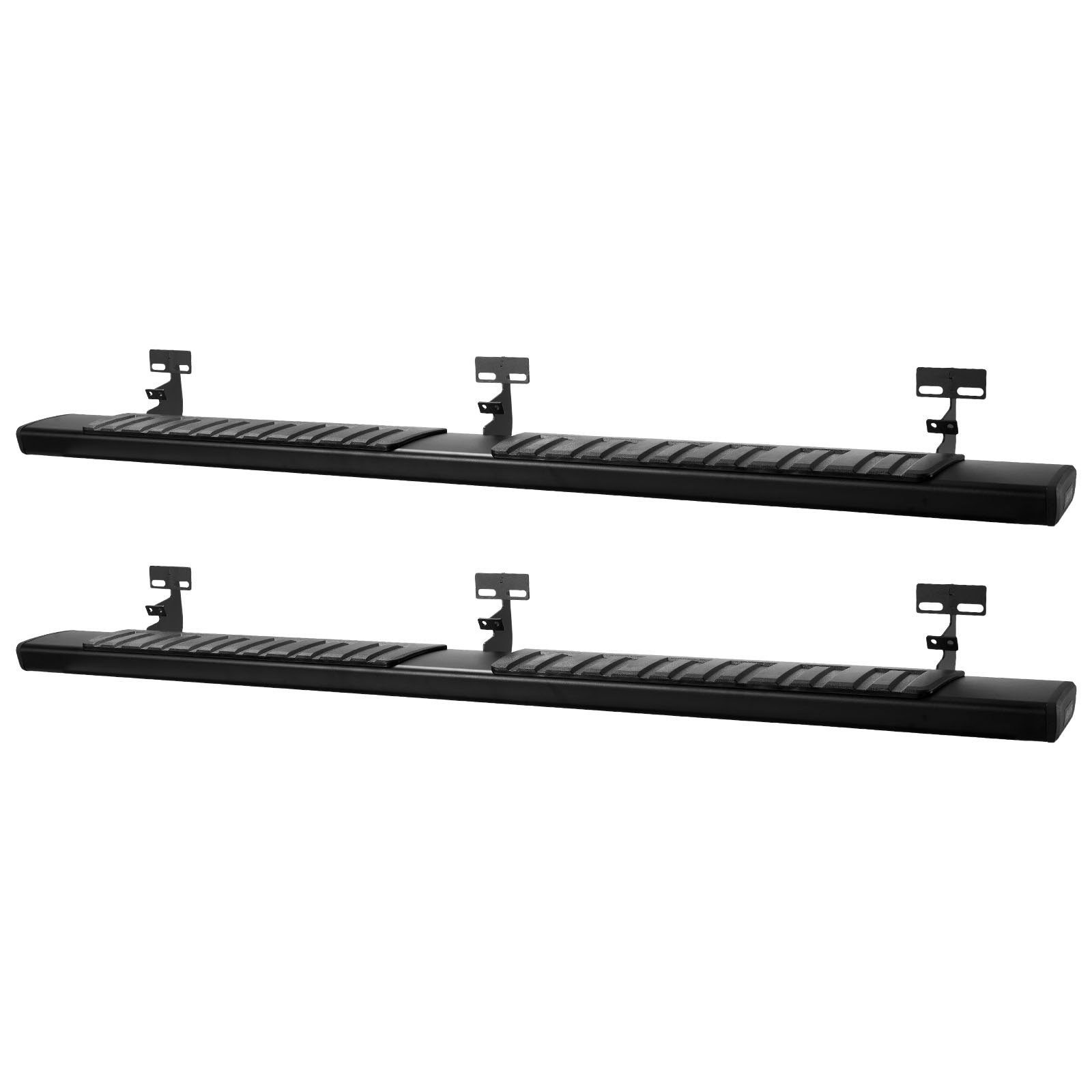 VEVOR Running Boards, 6 Inches Side Steps Compatible with 2009-2018 Dodge Ram 1500 Crew Cab, 2010-2025 Dodge Ram 2500 3500 Crew Cab(Not Fit 2019-2025 Ram 1500 New Body), Black Textured Aluminum Alloy Nerf Bars, 500 lbs Load Capacity