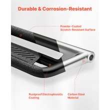 VEVOR Running Boards, 6 Inches Side Steps Compatible with 2015-2025 Chevy Colorado/GMC Canyon Crew Cab, Black Carbon Steel Nerf Bars, 550 lbs Load Capacity, Non-Slip Hollow Surface Rustproof Coating
