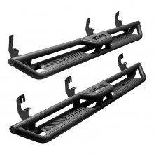 VEVOR Running Boards, 6 Inches Side Steps Compatible with 2015-2025 Chevy Colorado/GMC Canyon Crew Cab, Black Carbon Steel Nerf Bars, 550 lbs Load Capacity, Non-Slip Hollow Surface Rustproof Coating
