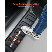 VEVOR Running Boards Nerf Bar Side Step 6 in for 19-25 Dodge Ram 1500 Crew Cab