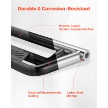 VEVOR Running Boards, 6 Inches Side Steps Compatible with 2019-2025 Dodge Ram 1500 Crew Cab, Black Carbon Steel Nerf Bars, 550 lbs Load Capacity, Wide Non-Slip Hollow Surface with Rustproof Coating