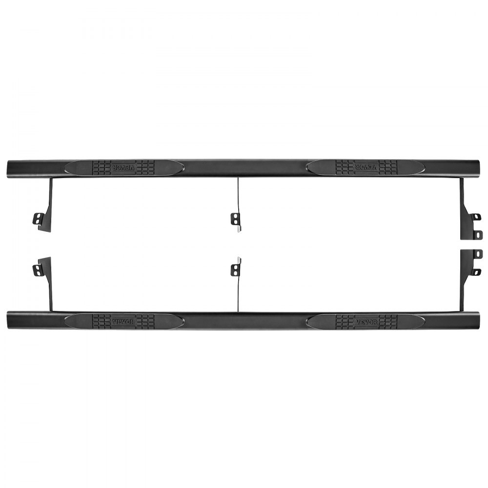 VEVOR 3" Side Steps for 2005-2023 Toyota Tacoma-Crew Cab, 4-Door, Durable Carbon Steel Nerf Bars with ABS Traction Pads, Supports Up to 500LBS, Set of 2