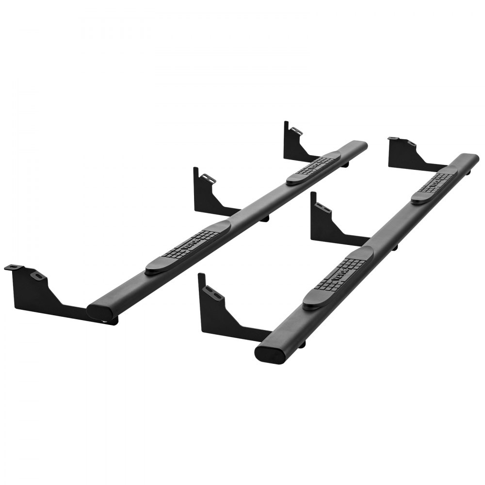 VEVOR 3" Side Steps for 2005-2023 Toyota Tacoma-Crew Cab, 4-Door, Durable Carbon Steel Nerf Bars with ABS Traction Pads, Supports Up to 500LBS, Set of 2