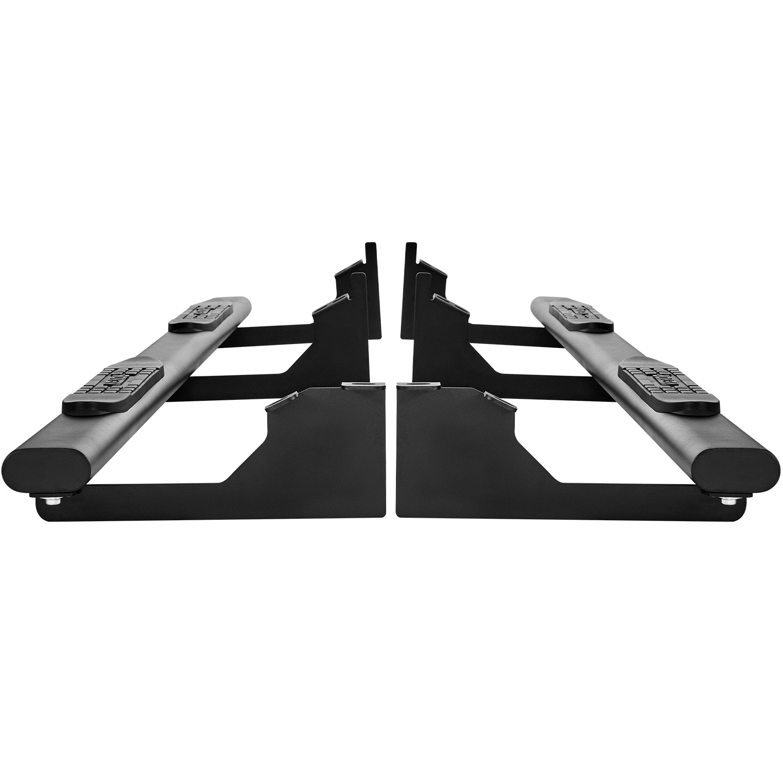 VEVOR 3" Side Steps for 2005-2023 Toyota Tacoma-Crew Cab, 4-Door, Durable Carbon Steel Nerf Bars with ABS Traction Pads, Supports Up to 500LBS, Set of 2