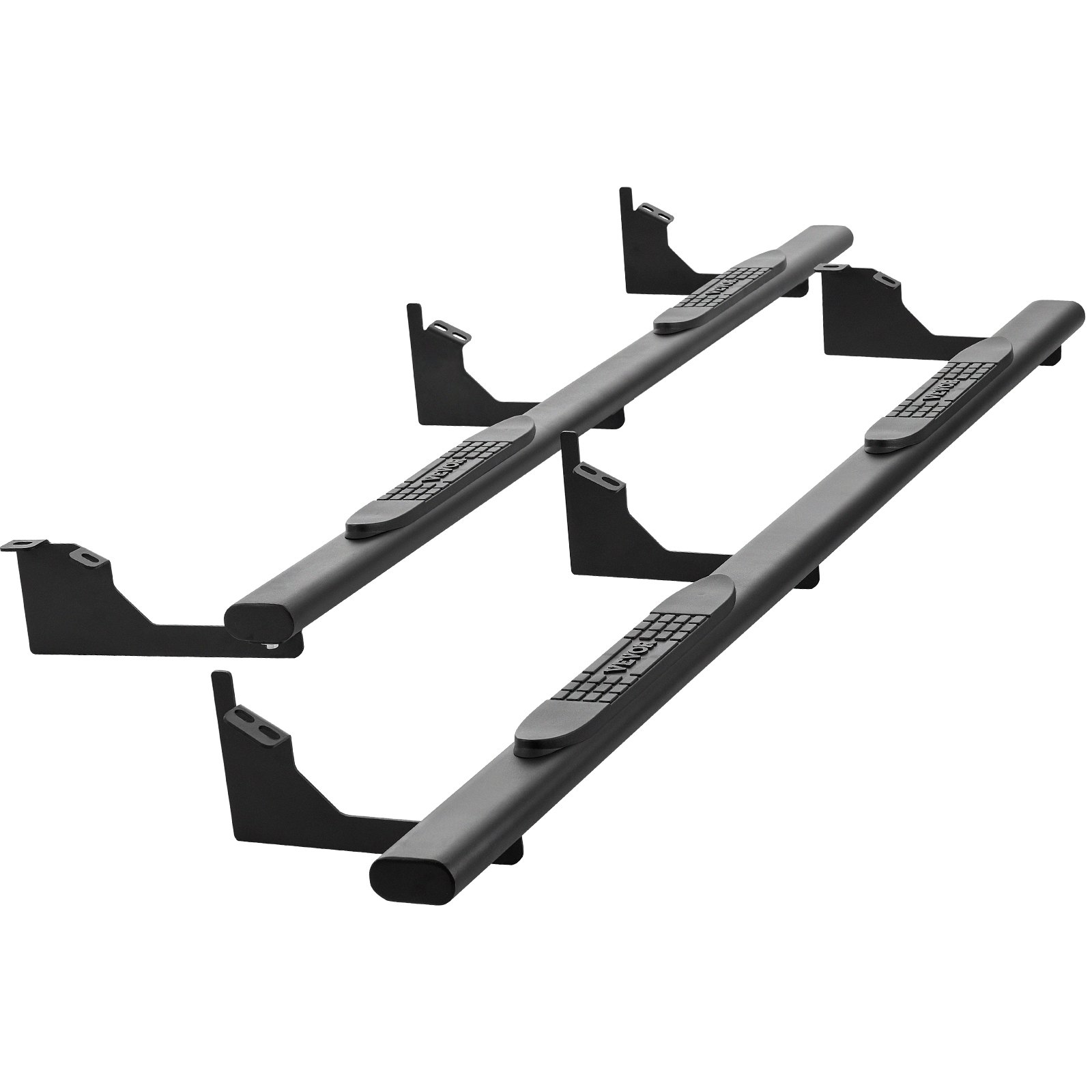 VEVOR 3" Side Steps for 2005-2023 Toyota Tacoma-Crew Cab, 4-Door, Durable Carbon Steel Nerf Bars with ABS Traction Pads, Supports Up to 500LBS, Set of 2