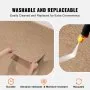 VEVOR Carpet Tiles Reusable, 20"x 20" Carpet Squares With Padding Attached, Soft Padded Carpet Tiles, Easy Install DIY for Bedroom Living Room Indoor Outdoor (16 Tiles, Dark Brown)