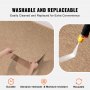 VEVOR Carpet Tiles Reusable, 20"x 20" Carpet Squares With Padding Attached, Soft Padded Carpet Tiles, Easy Install DIY for Bedroom Living Room Indoor Outdoor (16 Tiles, Dark Brown)