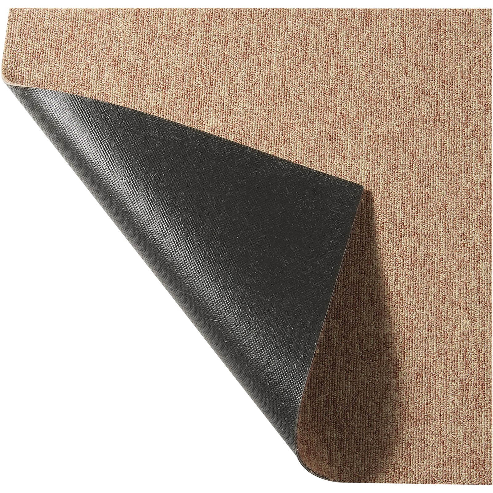 VEVOR Carpet Tiles Reusable, 20"x 20" Carpet Squares With Padding Attached, Soft Padded Carpet Tiles, Easy Install DIY for Bedroom Living Room Indoor Outdoor (16 Tiles, Dark Brown)