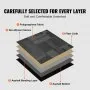 VEVOR Carpet Tiles Reusable, 24"x 24"Carpet Squares With Padding Attached, Soft Padded Carpet Tiles, Easy Install DIY for Bedroom Living Room (24Tiles, Mixed Gray)