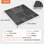 VEVOR Carpet Tiles Reusable, 24"x 24"Carpet Squares With Padding Attached, Soft Padded Carpet Tiles, Easy Install DIY for Bedroom Living Room (24Tiles, Mixed Gray)