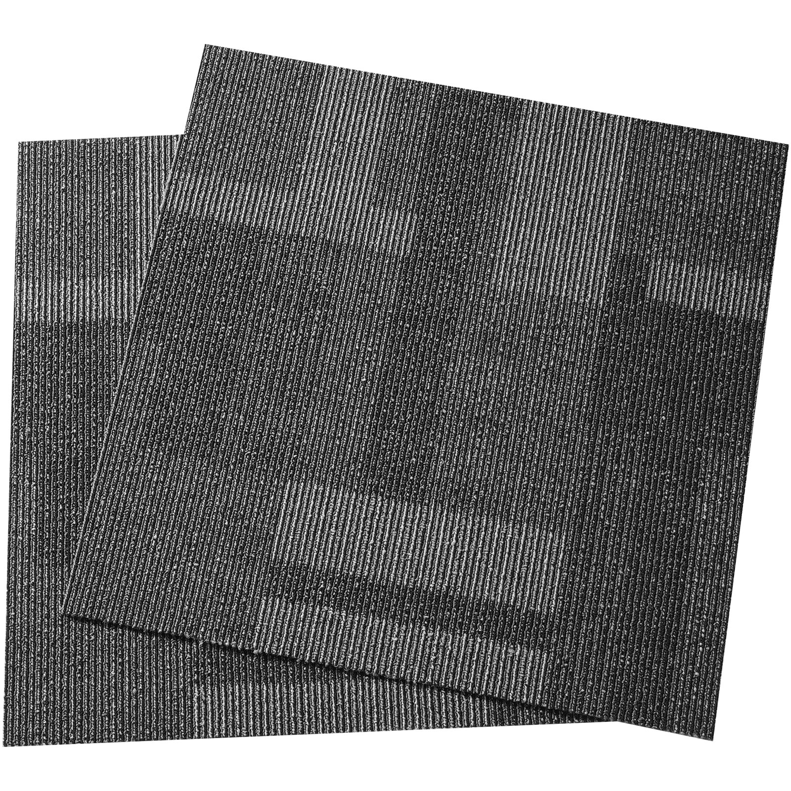 VEVOR Carpet Tiles Reusable, 24"x 24"Carpet Squares With Padding Attached, Soft Padded Carpet Tiles, Easy Install DIY for Bedroom Living Room (24Tiles, Mixed Gray)