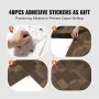 VEVOR Carpet Tiles Reusable, 24"x 24"Carpet Squares With Padding Attached, Soft Padded Carpet Tiles, Easy Install DIY for Bedroom Living Room (24Tiles, Mixed Brown)