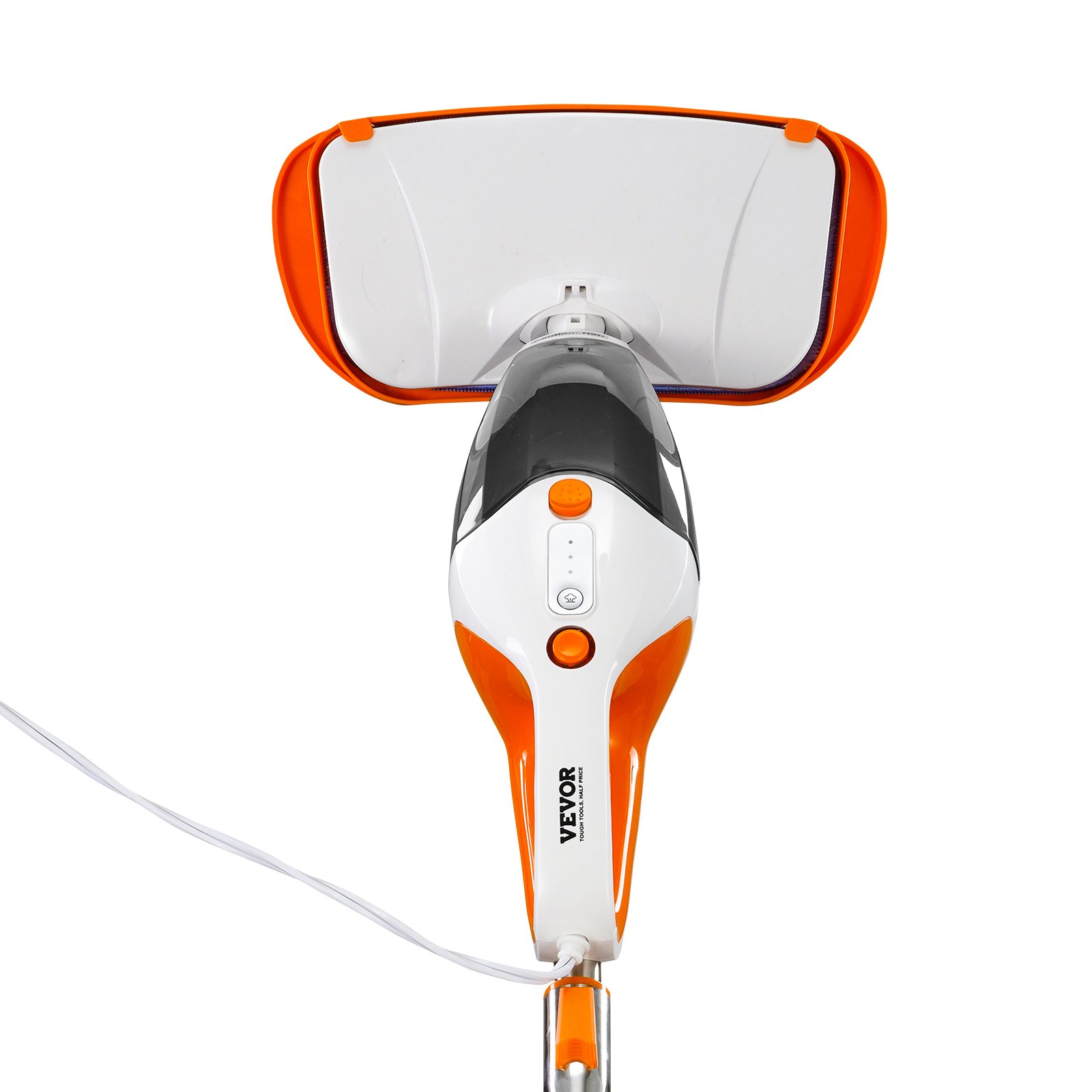 VEVOR Steam Mop, 5-in-1 Hard Wood Floor Cleaner with 4 Replaceable Brush Heads, for Various Hard Floors, Like Ceramic, Granite, Marble, Linoleum, Natural Floor Mop with 2 pcs Machine Washable Pads