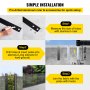 VEVOR Pool Fencing Mesh, 4 x 72 ft Swimming Pool Fence, 1000D PVC Mesh Fabric Removable Pool Fence, Pool Fence for Inground Pools with Aluminum Poles and Stainless Steel Tubes for Security and Privacy