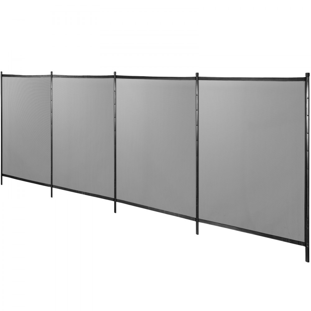VEVOR Swimming Pool Fence, 4*12FT Pool Safety Fence for Inground Pools, Removable Pool Fence DIY by Life Saver Fencing Section Kit, Outdoor Mesh Pool Fence for Child Safety, Easy Installation, Black