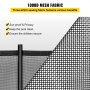 VEVOR pool safety fence with 1000d mesh fabric for sun-proof privacy and child safety.