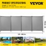 VEVOR pool safety fence: 4x12 ft, 5.7 kg, versatile for poolside, patio, villa, or garden.