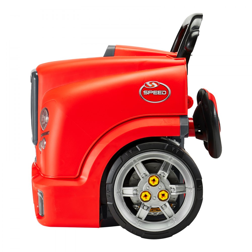 VEVOR Engine Toy, 60 Pieces, Kids Mechanic Car Repair Set with Removable Parts, Lights and Sounds, Steering Wheel and Horn, Kids Mechanic Workshop Set for Toddler Ages 3 Years and Up, Red