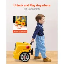 VEVOR Engine Toy Kids Mechanic Car Repair Set with Removable Parts Yellow