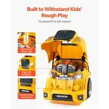 VEVOR Engine Toy Kids Mechanic Car Repair Set with Removable Parts Yellow