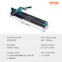 VEVOR Manual Tile Cutter, 40 inch, Porcelain Ceramic Tile Cutter with Tungsten Carbide Cutting Wheel, Infrared Positioning, Anti-Skid Feet, Durable Rails for professional installers or beginners