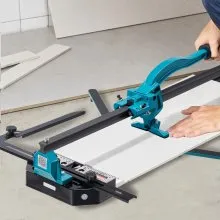 VEVOR Manual Tile Cutter, 48 inch, Porcelain Ceramic Tile Cutter with Tungsten Carbide Cutting Wheel, Infrared Positioning, Anti-Skid Feet, Durable Rails for professional installers or beginners