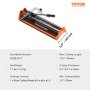 VEVOR Manual Tile Cutter, 17 inch, Porcelain Ceramic Tile Cutter with Tungsten Carbide Cutting Wheel, Infrared Positioning, Anti-Skid Feet, Double Rails for professional installers or beginners