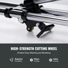 VEVOR Manual Tile Cutter, 17 inch, Porcelain Ceramic Tile Cutter with Tungsten Carbide Cutting Wheel, Infrared Positioning, Anti-Skid Feet, Double Rails for professional installers or beginners