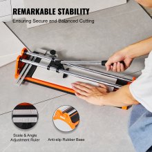 VEVOR Manual Tile Cutter, 430 mm, Porcelain Ceramic Tile Cutter with Tungsten Carbide Cutting Wheel, Infrared Positioning, Anti-Skid Feet, Durable Rails for professional installers or beginners