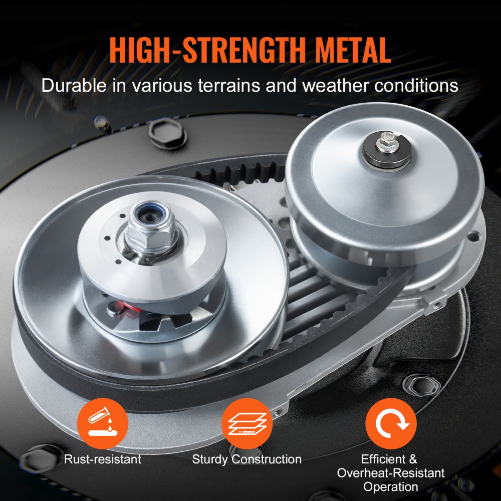 VEVOR Drive Clutch, 2-8HP Engine, 2000 RPM High-Strength Drive Clutch with Asymmetric Designed Wheels & Robust Rubber Belt, Sturdy & Durable Clutch with Full Accessories, Fit for Various Engines