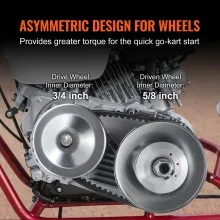2000 RPM Drive Clutch Durable Clutch with 2-8 HP Engine & Rubber Belt